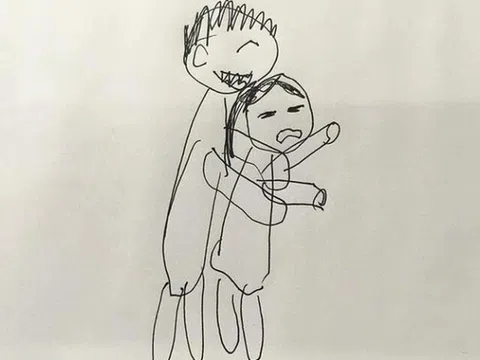 Cho con gái đi học vẽ để phát triển năng khiếu, tình cờ phát hiện bức tranh trong cặp con, người mẹ toát mồ hôi lạnh