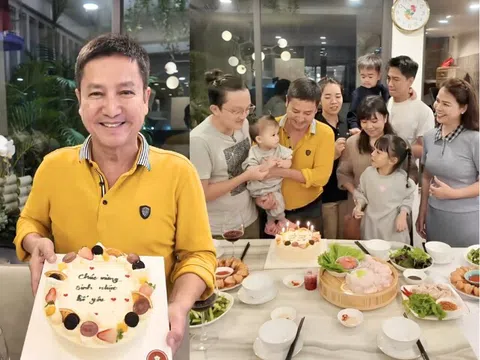 NSƯT Chí Trung mừng tuổi 65: Khoe cảnh con cháu sum vầy, bạn gái kém 18 tuổi cũng có mặt chuẩn người một nhà