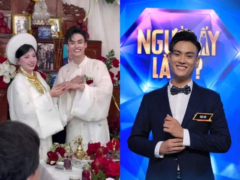 Chú rể trang điểm đậm hơn cô dâu đang "gây sốt" MXH: Là nam chính "Người ấy là ai", tốt nghiệp thủ khoa đại học