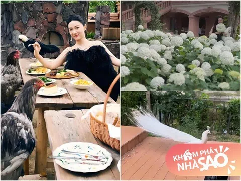 Khu vườn như "sở thú mini" trong biệt thự rộng 3.000m2 của nữ diễn viên có nhan sắc vạn người mê