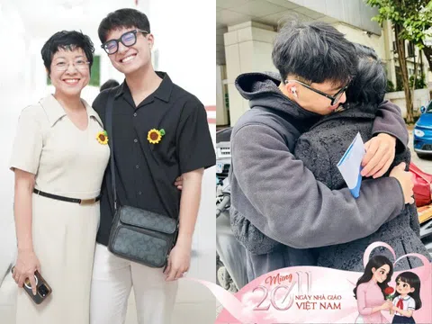 MC Thảo Vân làm Chủ tịch công đoàn được con trai tặng quà 20/11, "tan chảy" vì quý tử 20 tuổi ôm mẹ ngọt ngào