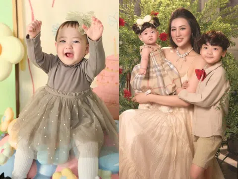 Á hậu Tú Anh làm tiệc thôi nôi cho con gái sinh với chồng thiếu gia, "tiểu công chúa" khiến BTV Thụy Vân xuýt xoa