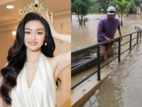 Hoa hậu Yến Nhi khẩn cấp báo tin bố ruột đuối sức bị lật thuyền giữa nước lũ, mất liên lạc phải cầu cứu
