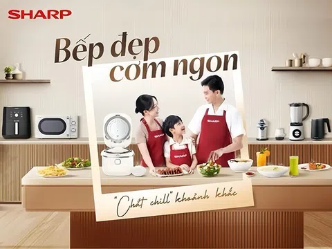 Trọn bộ bếp Sharp: Bí quyết giúp gia đình trẻ gìn giữ khoảnh khắc “Cơm nhà là nhất”