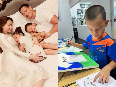 Con trai Hồ Ngọc Hà trổ tài vẽ tranh về thần tượng, mới 5 tuổi đã được khen có "hoa tay" họa sĩ