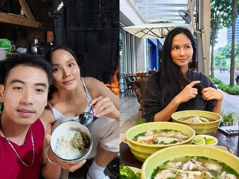 Chồng Hoa hậu H'Hen Niê gây xôn xao MXH khi đăng ảnh vợ mặt mộc, ngồi xổm ăn cơm trong bếp