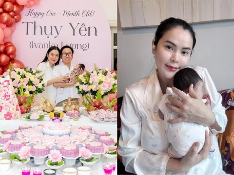 Hoa hậu Phương Lê tiết lộ cuộc sống làm mẹ lần thứ 4 ở tuổi 45, chồng NSƯT Vũ Luân thức khuya chăm con