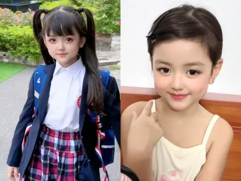 Bé học sinh Hà Nội chiếm sóng VTV vì quá xinh, danh tính mẹ ruột là "cô giáo búp bê đình đám MXH" gây trầm trồ