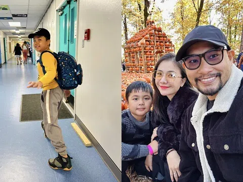 Sang Canada định cư 2 năm, con trai Á hậu Ái Châu nói hai từ tiếng Việt khiến ai cũng hoang mang