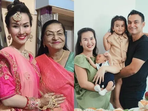 Mẹ chồng Ấn Độ của Võ Hạ Trâm báo hiệu sắp có người cháu thứ 3, nữ ca sĩ mơ thấy 1 bé trai mặt "thuần Việt"