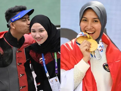 Cô gái bế bụng bầu giành huy chương vàng SEA Games, chồng cũng là VĐV chuyên nghiệp lại vô cùng điển trai