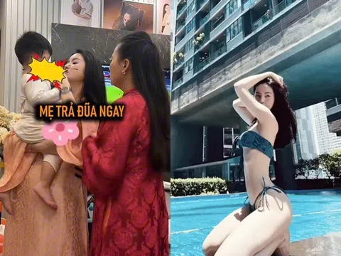 Bị con đánh, vợ đại gia của Quang Hải lập tức "tát" lại, thái độ của người phụ nữ bên cạnh gây chú ý