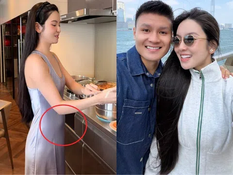 Chu Thanh Huyền vướng nghi vấn bầu lần 2 sau một năm sinh quý tử, ông bố Quang Hải sắp 2 nách 2 con