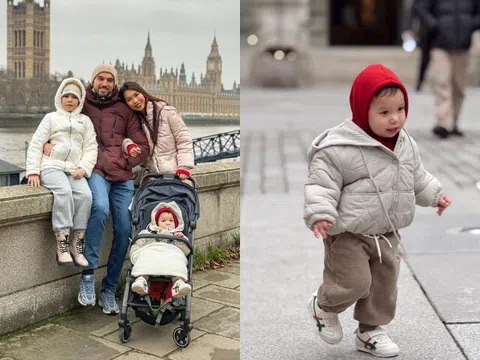 Siêu mẫu Hà Anh đưa con về Anh thăm nhà chồng, thương quý tử 1 tuổi phải "chịu đựng" để đi chơi cùng gia đình