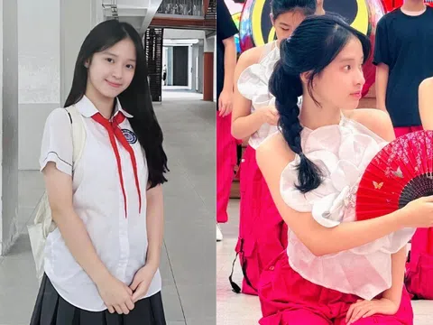 Nữ sinh Hà Nội xuất hiện trên Đài THVN gây thương nhớ vì quá xinh, danh tính bố soái ca màn ảnh mới bất ngờ