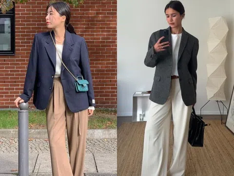 Blazer và kiểu quần "chân ái" này chính là bộ đôi giúp dân công sở mặc tối giản mà không hề đơn điệu
