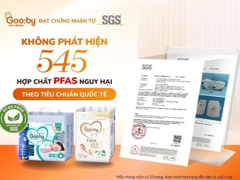 Chuyên gia bỉm đêm Gooby không chứa 545 hợp chất PFAS theo tiêu chuẩn châu Âu