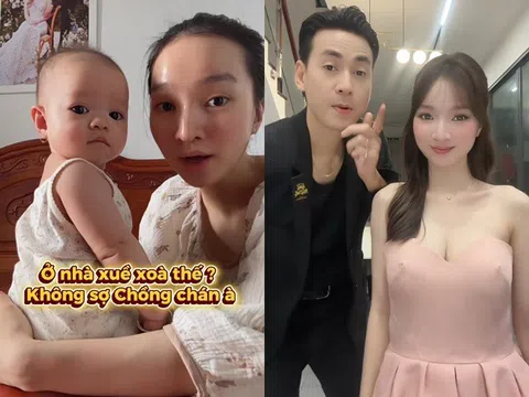 Làm mẹ sau mối tình "chú - cháu" kém 17 tuổi, vợ 2003 của Ngọc Thuận bị chê mặc đồ bộ xuề xòa, chồng chán