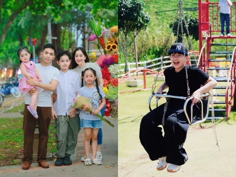 Gia đình Khánh Thi - Phan Hiển đi chơi nhưng "mỗi người một vẻ", quý tử đầu lòng đã "lột xác" thành thiếu niên điển trai