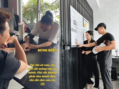 Ngô Thanh Vân 46 tuổi chăm con sơ sinh quá kĩ: Tự cắt móng tay cho khách đến thăm bé, dán quy định kín phòng