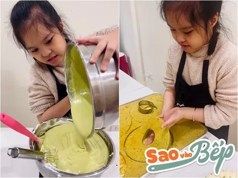 Cô con gái MC Diễm Quỳnh 45 tuổi mới sinh nay cực khéo, thành quả bất ngờ khi làm bánh tặng chị ruột