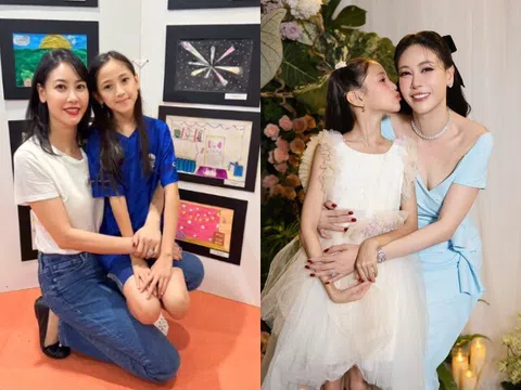 Hoa hậu Hà Kiều Anh tự hào khoe tranh con gái vẽ được triển lãm, ái nữ thuyết trình tiếng Anh cực trôi chảy