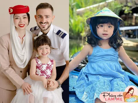 Có con với phi công ngoại quốc, hotgirl TVHK gốc Thái Bình đẻ con gái cực phẩm, tấm tắc nuôi con ở Dubai sướng