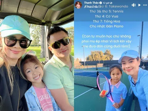 Lịch học kín tuần, học thêm cả thứ 7, chủ nhật, bảo sao con gái Thanh Thảo 8 tuổi vừa xinh lại giỏi giang