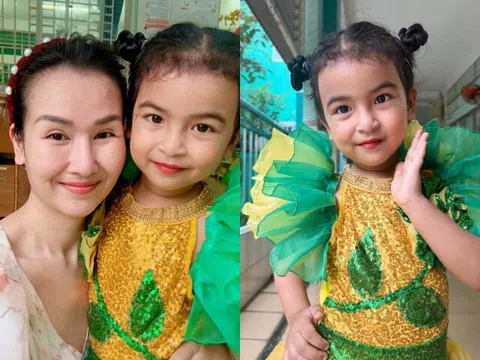 Con gái Võ Hạ Trâm diễn văn nghệ được trang điểm lung linh, là "bản sao" của bố Ấn Độ nay "nhả nét" giống mẹ