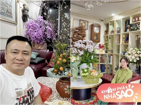 Cơ ngơi của NSND Tự Long ngập hoa ngày sát Tết, vợ Đại úy khoe sắc giữa "rừng" lan ngay trong tổ ấm