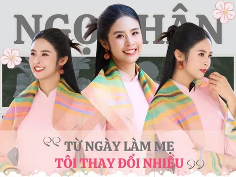 Hoa hậu "không scandal" Ngọc Hân cưới anh cán bộ điển trai, bế bụng bầu đi học, giờ đón mùa Xuân viên mãn bên con