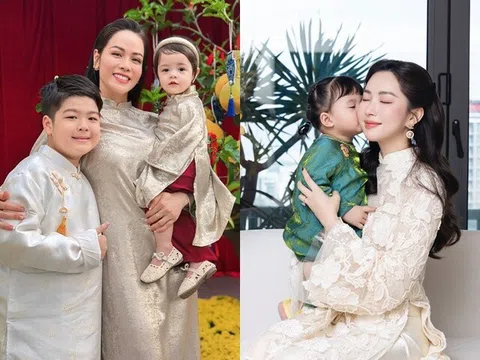 Con gái Hoa hậu Đặng Thu Thảo, Hà Kiều Anh, H'Hen Niê xúng xính áo dài đón Tết 2026, bé nào cũng xinh như thiên thần