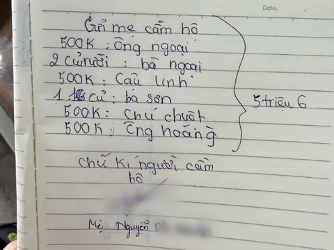 Mẹ Việt khóc mếu khi con 12 tuổi gửi tiền lì xì mua vàng, chỉ gần 6 triệu nhưng bắt mẹ phải ký tên