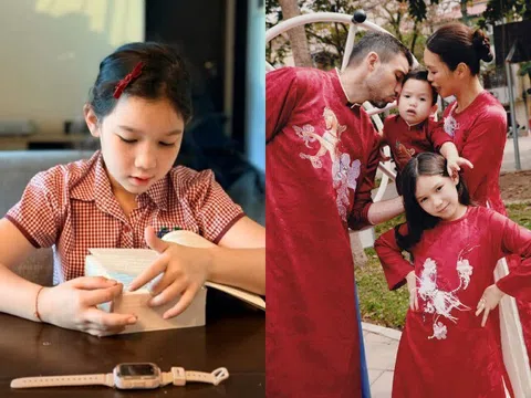 Siêu mẫu Hà Anh nể phục con gái lai Tây vì đọc toàn sách dày cộp, chăm chỉ học tiếng Việt khiến mẹ mong chờ