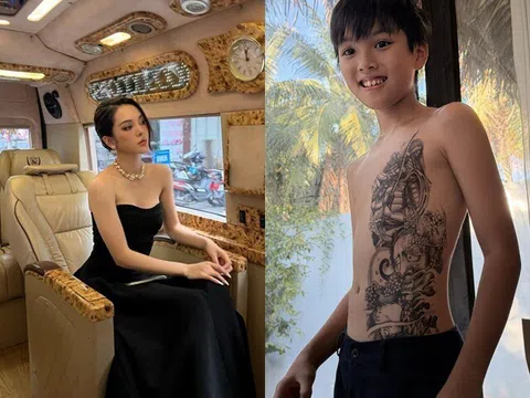 Con trai Quỳnh Lương cho bạn dán hình xăm lên người để kiếm tiền khiến mẹ "cạn lời"