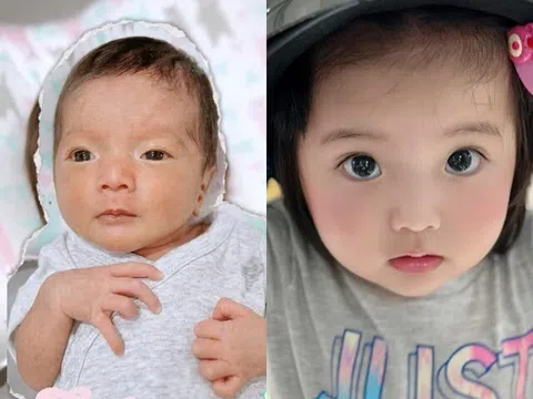 Con gái Viện trưởng Viện Văn hóa Nghệ thuật chào đời nặng hơn 2 kg, giờ bụ bẫm, da trắng, mắt to, mũi cao xinh như thiên thần