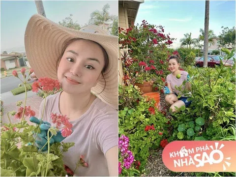 Không chỉ có nhiều nhà rộng ở Việt Nam, Vy Oanh sang Mỹ sống trong cơ ngơi có khu vườn tuyệt đẹp