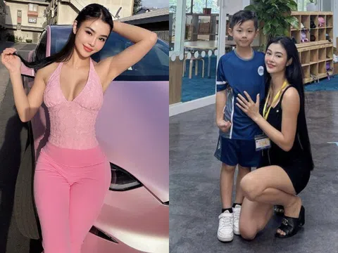 Hoa hậu "ăn chơi" nhất Việt Nam sang Mỹ làm nghề phun xăm, đi họp phụ huynh mà trẻ như chị của con