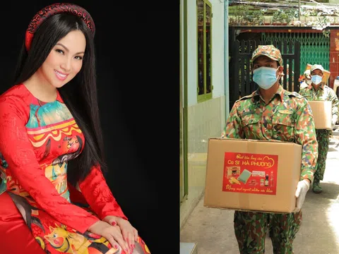 Ca sĩ tỷ phú Hà Phương ủng hộ TP.HCM hơn 100 tấn lương thực