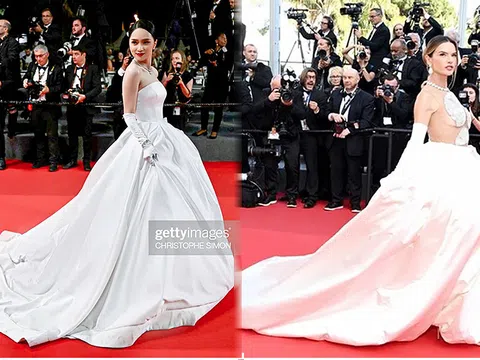 Hương Giang bị soi 'copy' Thiên thần Victoria's Secret ở Cannes