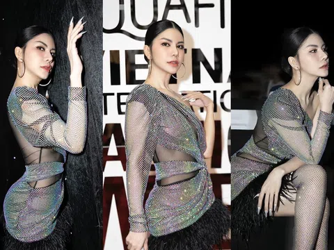 Hoa hậu Loan Vương mặc đồ do Nguyễn Tiến Truyển thiết kế