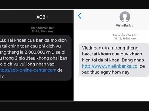 Cảnh báo thủ đoạn nhắn tin giả mạo ngân hàng để lừa đảo