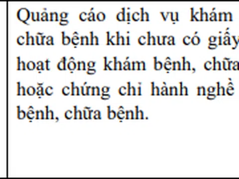 TP. HCM: Quảng cáo dịch vụ khám, chữa bệnh khi chưa được cấp phép, một bác sĩ bị xử phạt