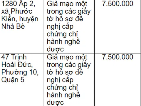 Sở Y tế TP. Hồ Chí Minh xử phạt hàng loạt cá nhân giả mạo giấy tờ cấp chứng chỉ hành nghề dược