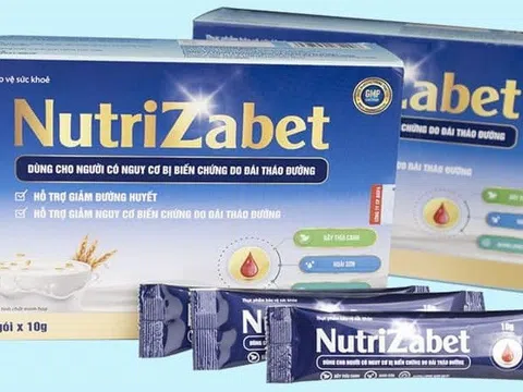 Thực phẩm bảo vệ sức khoẻ Nutrizabet tiếp tục vi phạm luật Quảng cáo