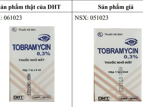 Bộ Y tế lên tiếng việc thuốc giả Tobramycin tràn lan trên thị trường