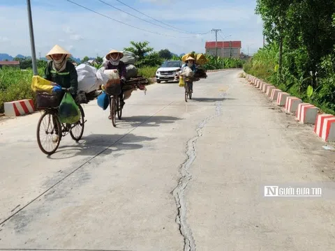 Vụ 1,9km đường đê vừa sử dụng đã nứt toác: Sẽ yêu cầu đào lên đổ lại bê tông