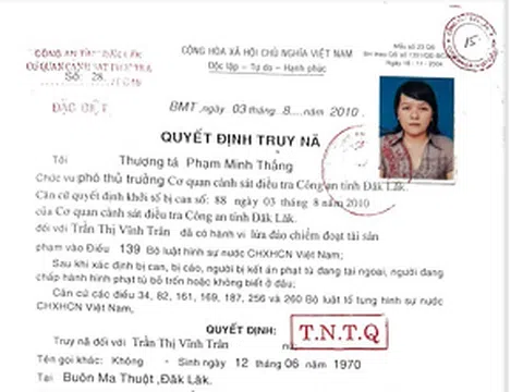 Truy nã đặc biệt: “Bà trùm” là bác sĩ, lừa đảo 5 tỷ đồng ở Đắk Lắk vẫn bỏ trốn sau nhiều năm