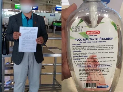 Đại diện sân bay Nội Bài lý giải về nước sát khuẩn tay "là nước lã"