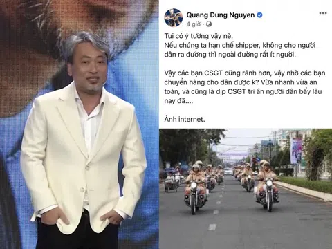 Nguyễn Quang Dũng bị chỉ trích vì 'đề xuất' cảnh sát giao thông thay shipper giao hàng